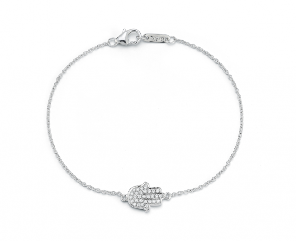 14k Diamond Hamsa Bracelet By PD Collection